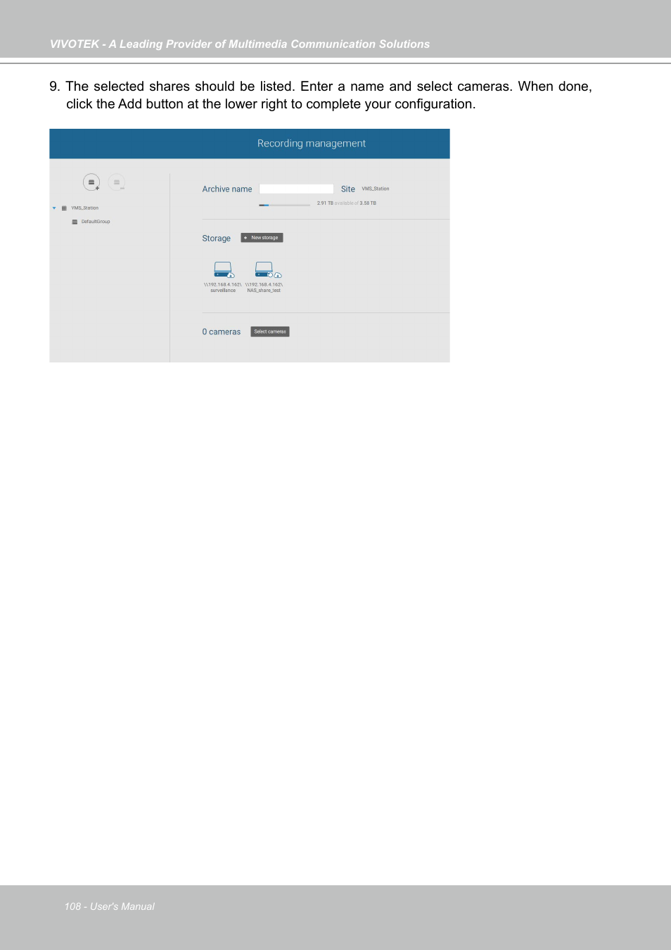 Vivotek NR9682-v2 64-Channel NVR (No HDD) User Manual | Page 108 / 296