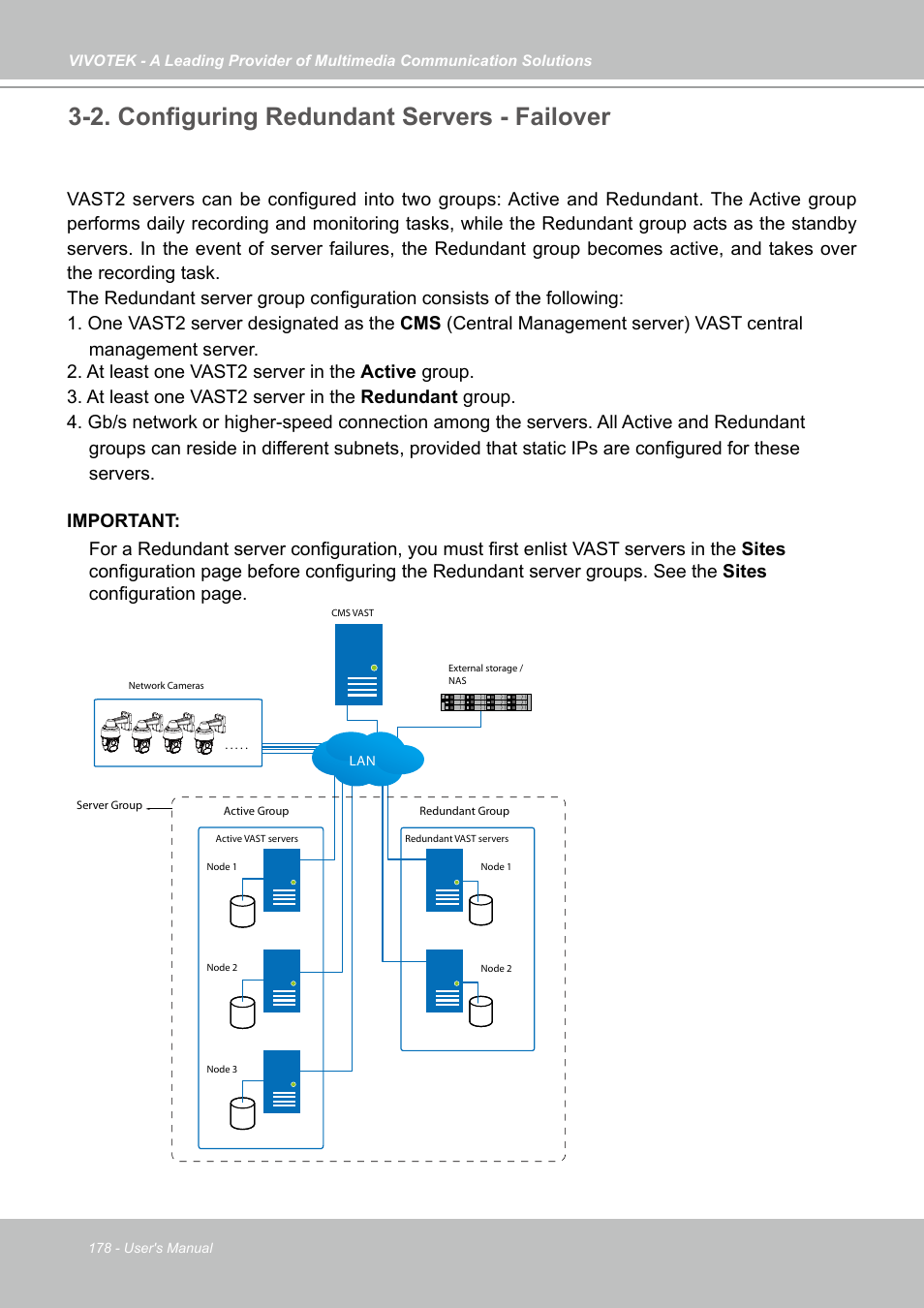 2. configuring redundant servers - failover | Vivotek NR9682-v2 64-Channel NVR (No HDD) User Manual | Page 178 / 296