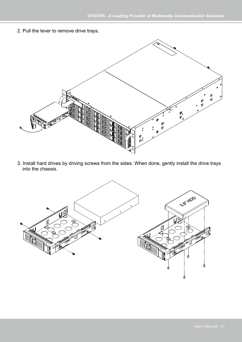 Vivotek NR9682-v2 64-Channel NVR (No HDD) User Manual | Page 21 / 296