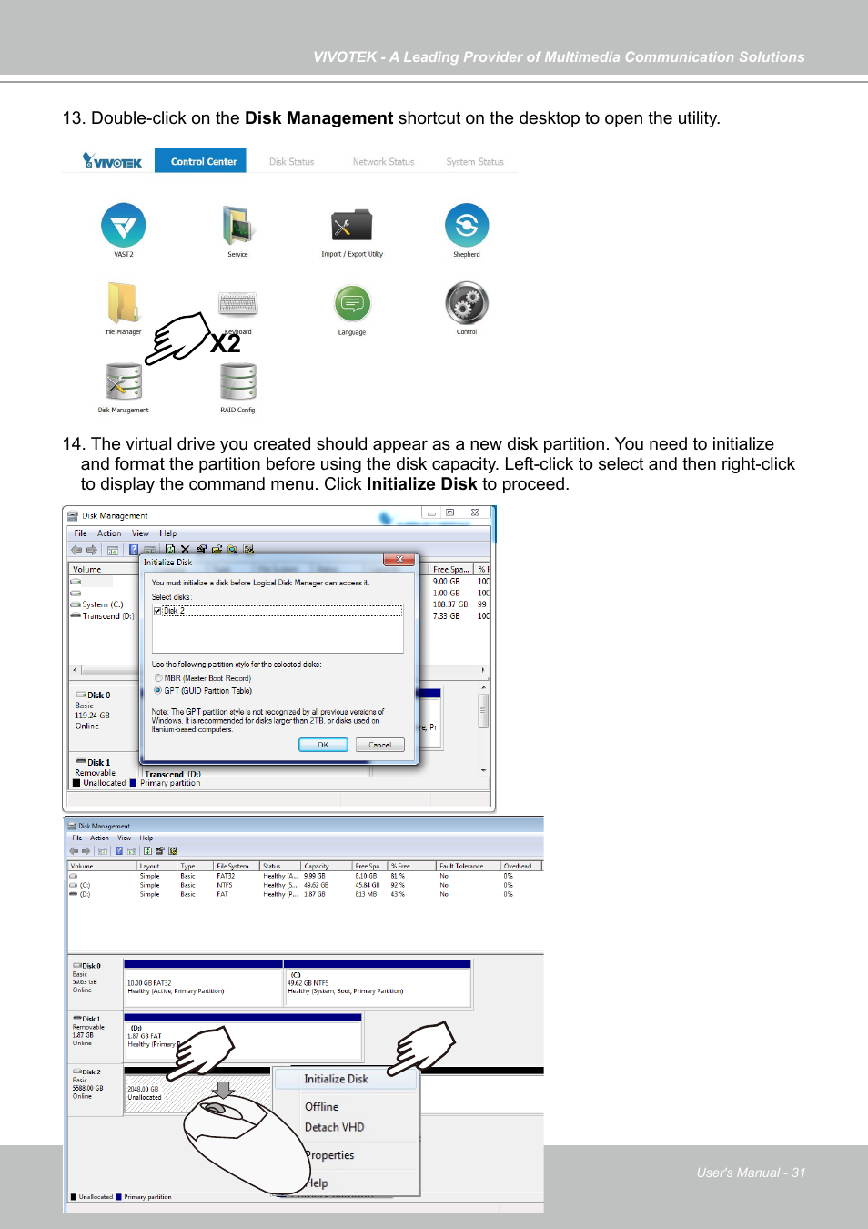 Vivotek NR9682-v2 64-Channel NVR (No HDD) User Manual | Page 31 / 296