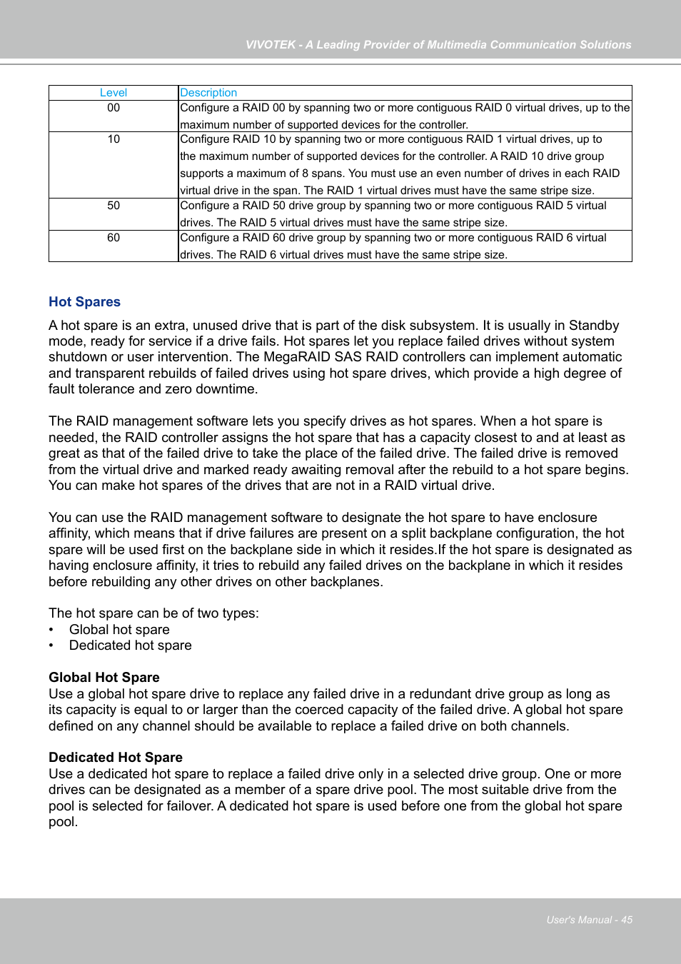 Vivotek NR9682-v2 64-Channel NVR (No HDD) User Manual | Page 45 / 296