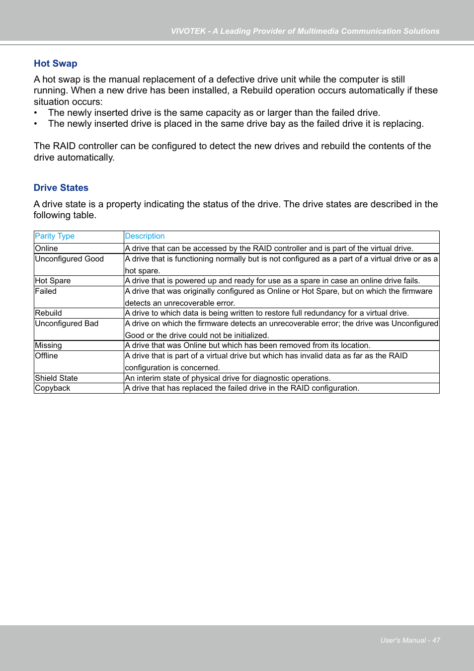 Vivotek NR9682-v2 64-Channel NVR (No HDD) User Manual | Page 47 / 296