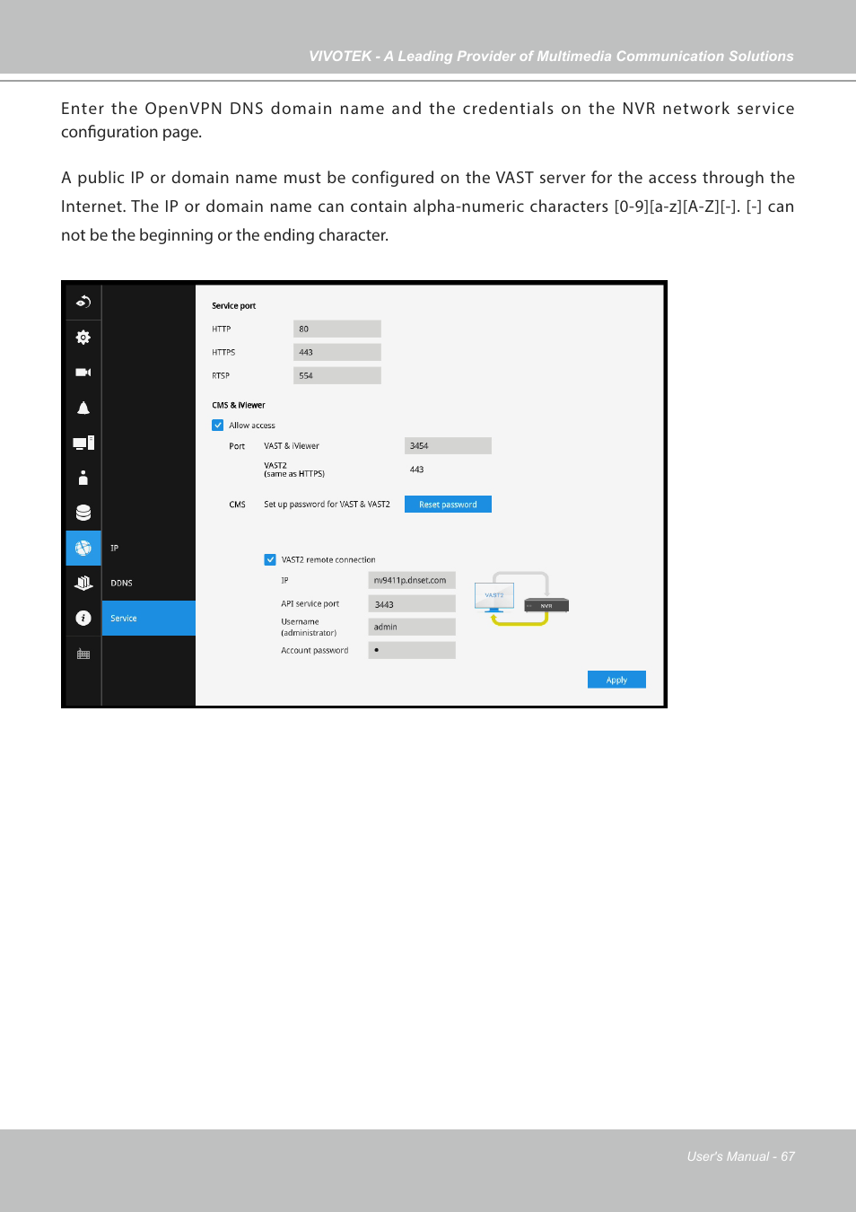 Vivotek NR9682-v2 64-Channel NVR (No HDD) User Manual | Page 67 / 296