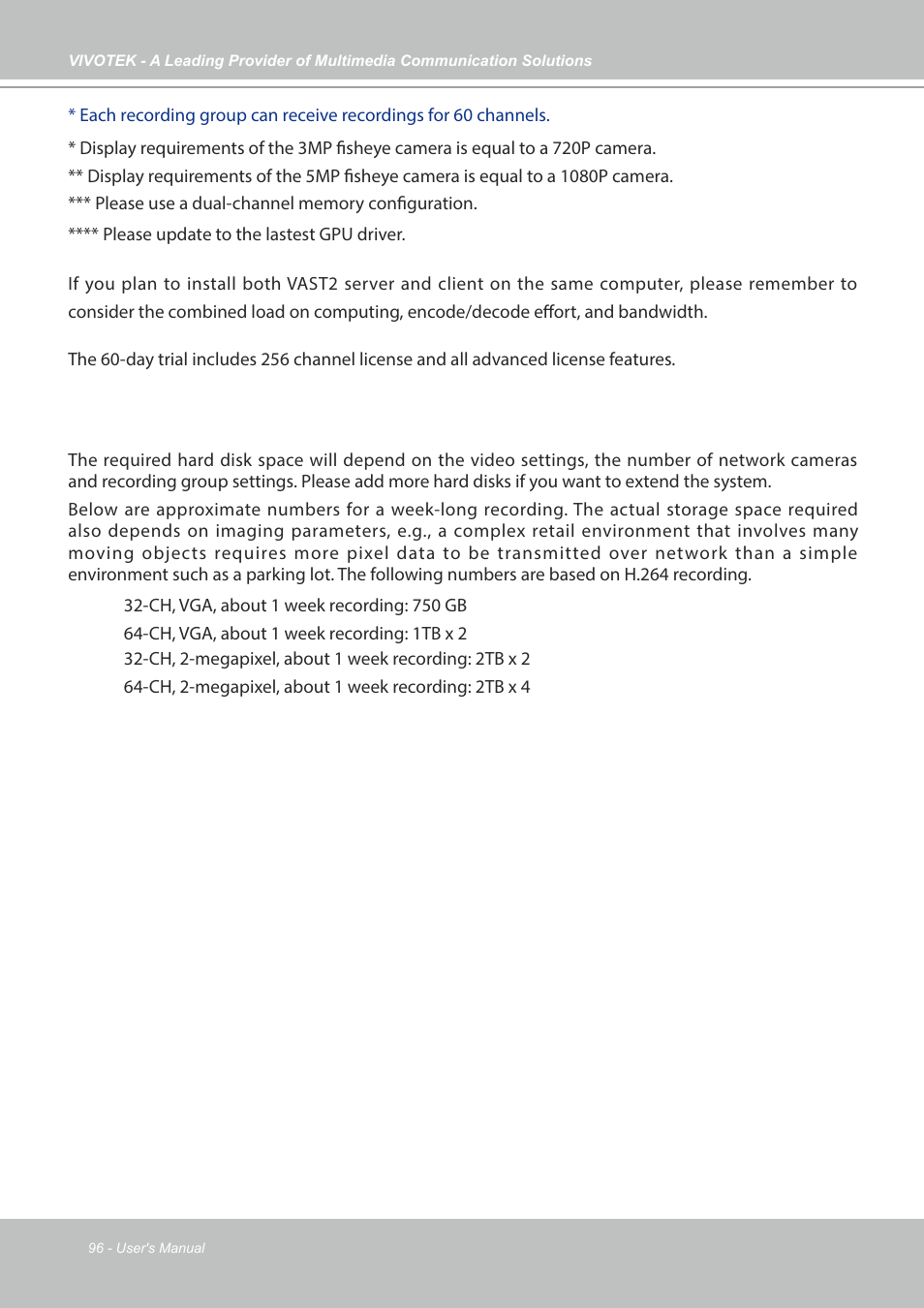 Vivotek NR9682-v2 64-Channel NVR (No HDD) User Manual | Page 96 / 296