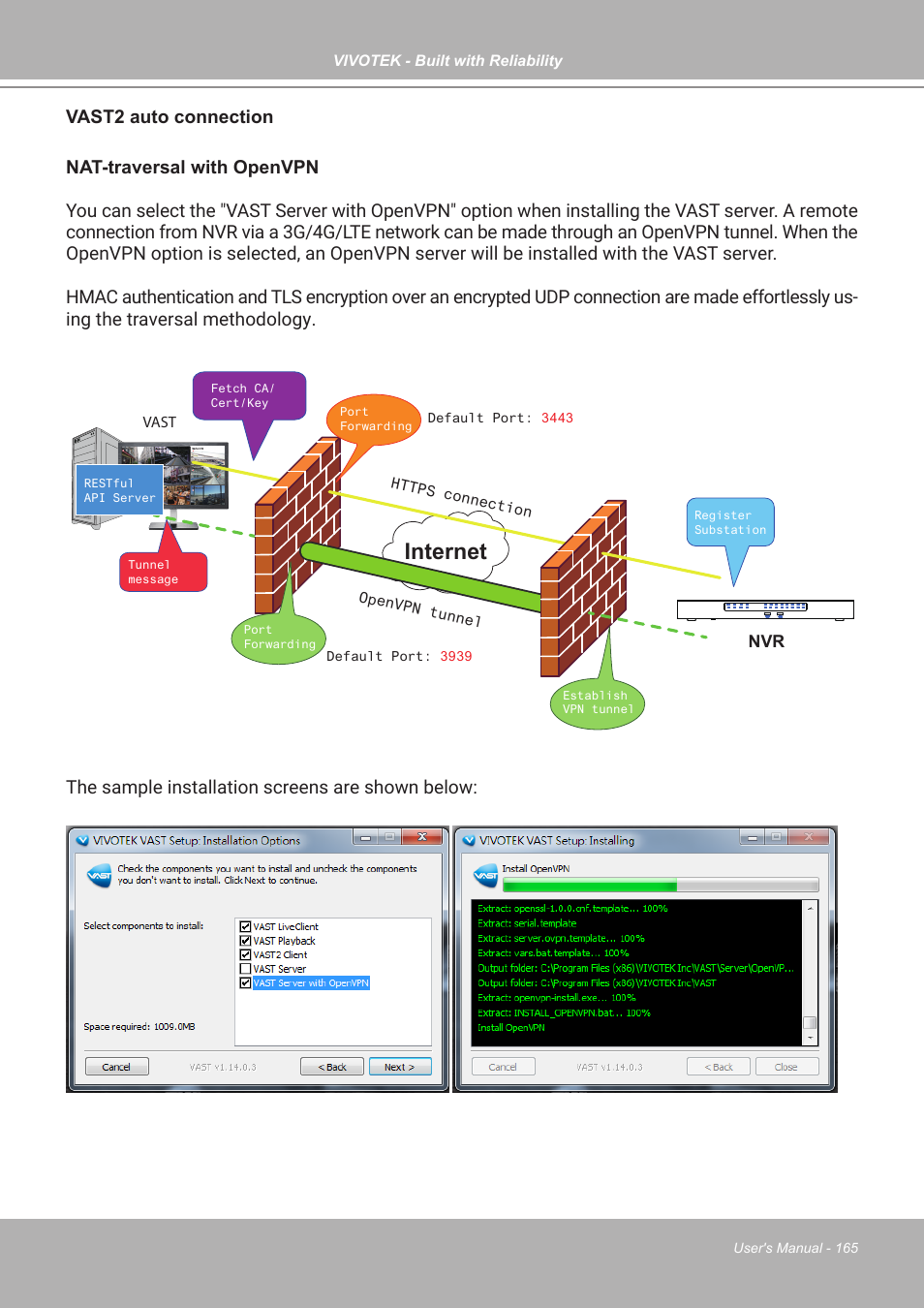 Internet, Vast2 auto connection, Vivotek - built with reliability | Vast | Vivotek ND9542P 32-Channel 4K UHD NVR (No HDD) User Manual | Page 165 / 197