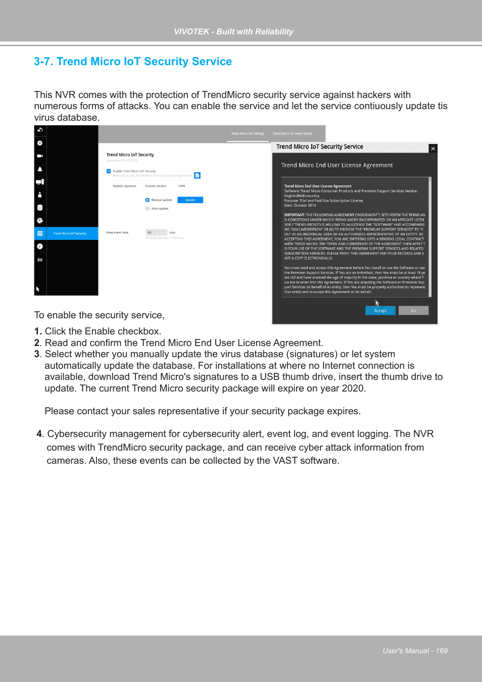 7. trend micro iot security service | Vivotek ND9542P 32-Channel 4K UHD NVR (No HDD) User Manual | Page 169 / 197