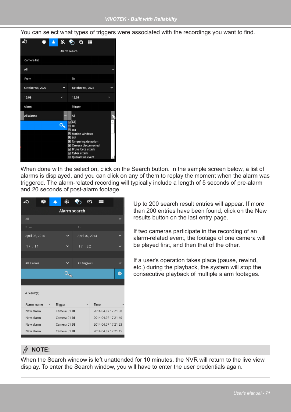 Vivotek ND9542P 32-Channel 4K UHD NVR (No HDD) User Manual | Page 71 / 197