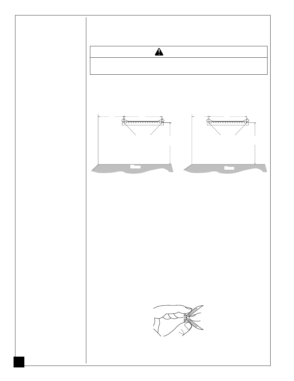 Installing to wall, Warning, Continued | Desa CGP18B User Manual | Page 12 / 32