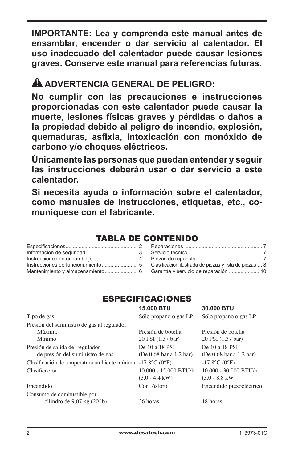 Desa 000-15 User Manual | Page 12 / 32