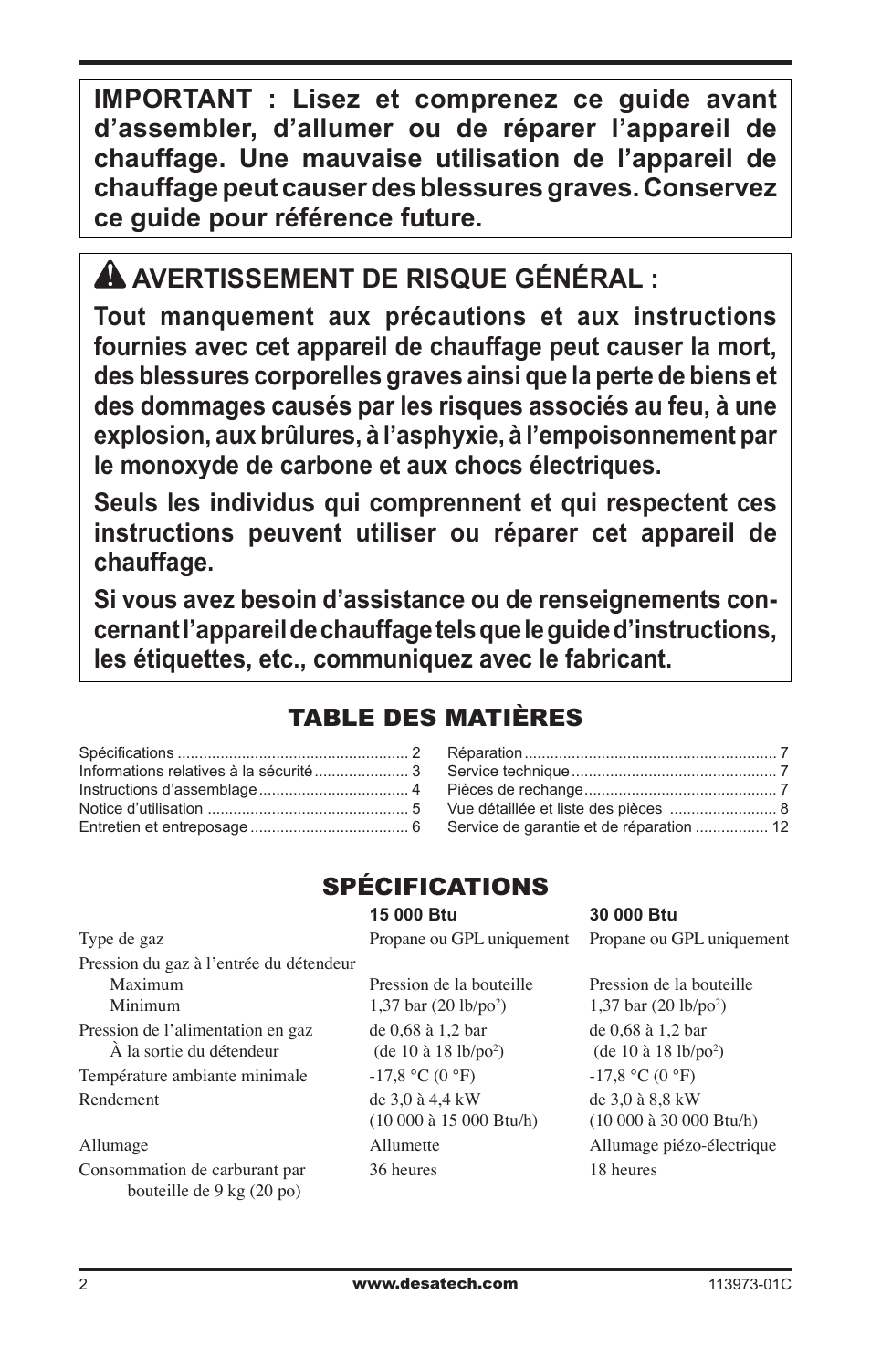 Desa 000-15 User Manual | Page 22 / 32
