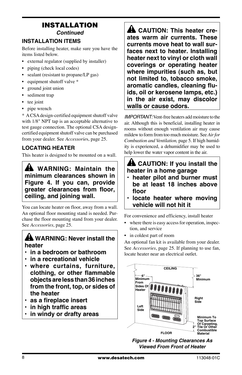 Installation | Desa GMP16 User Manual | Page 8 / 32