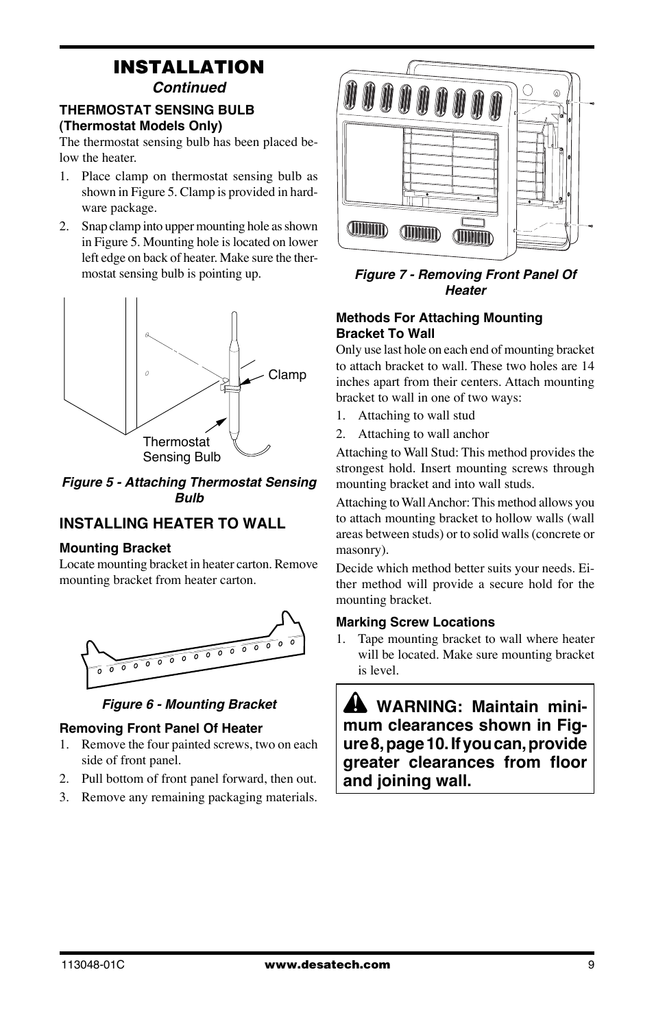 Installation | Desa GMP16 User Manual | Page 9 / 32