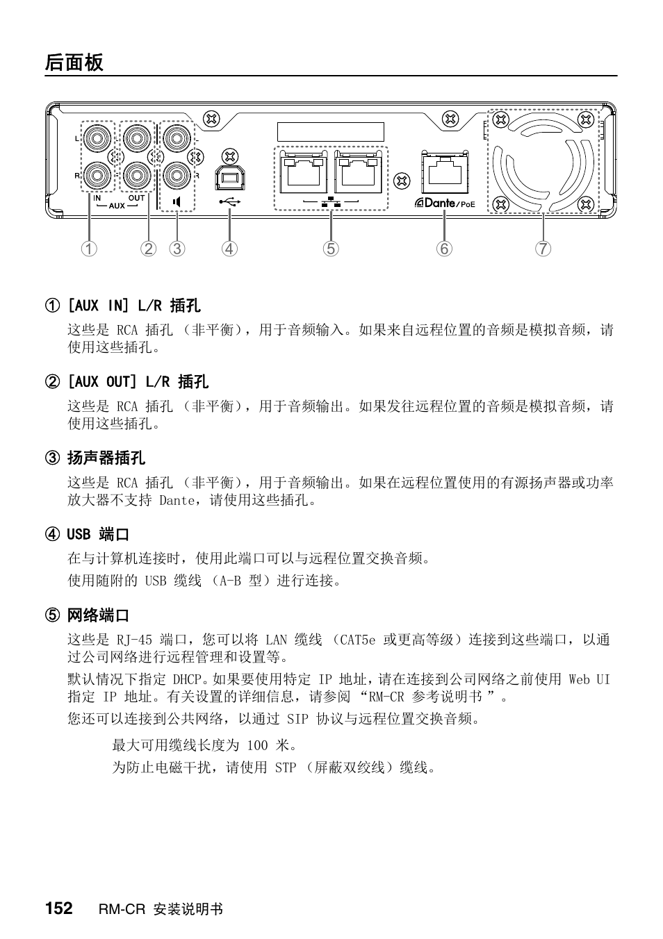 Yamaha RM-CR Remote Conference Processor with Dante User Manual | Page 152 / 208