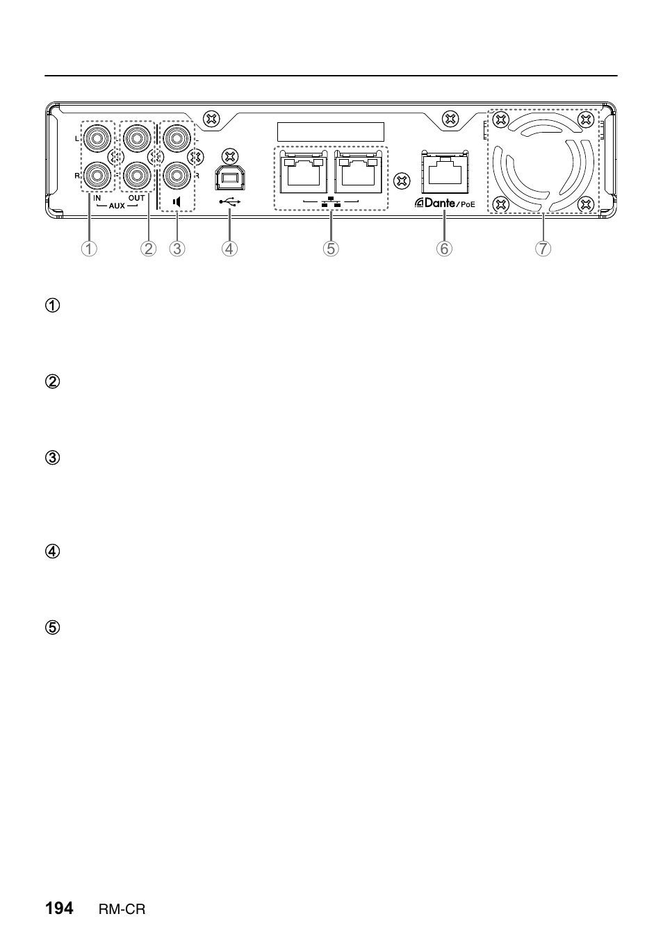 Yamaha RM-CR Remote Conference Processor with Dante User Manual | Page 194 / 208