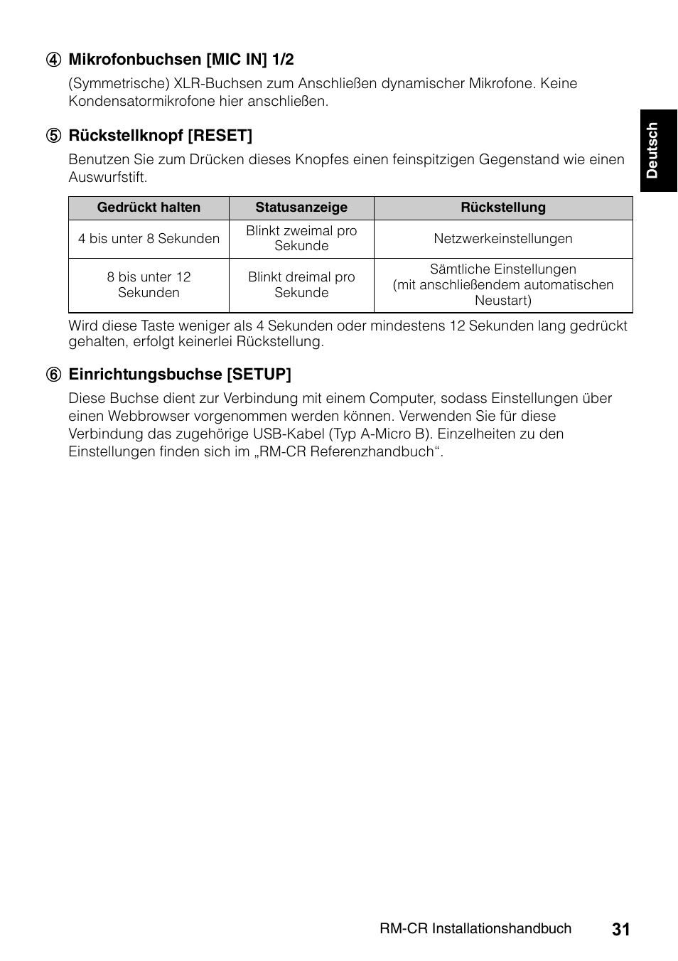 Yamaha RM-CR Remote Conference Processor with Dante User Manual | Page 31 / 208