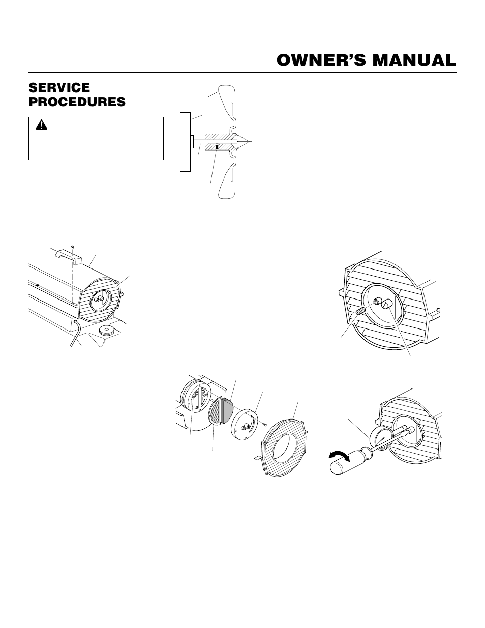Owner’s manual, Service procedures | Desa B70D User Manual | Page 7 / 14