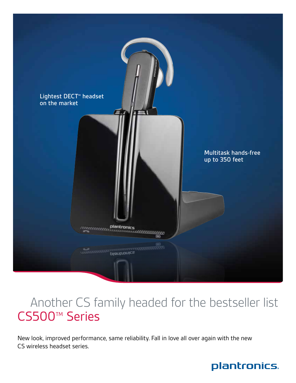 Poly CS540 Spare Wireless Headset User Manual | 2 pages