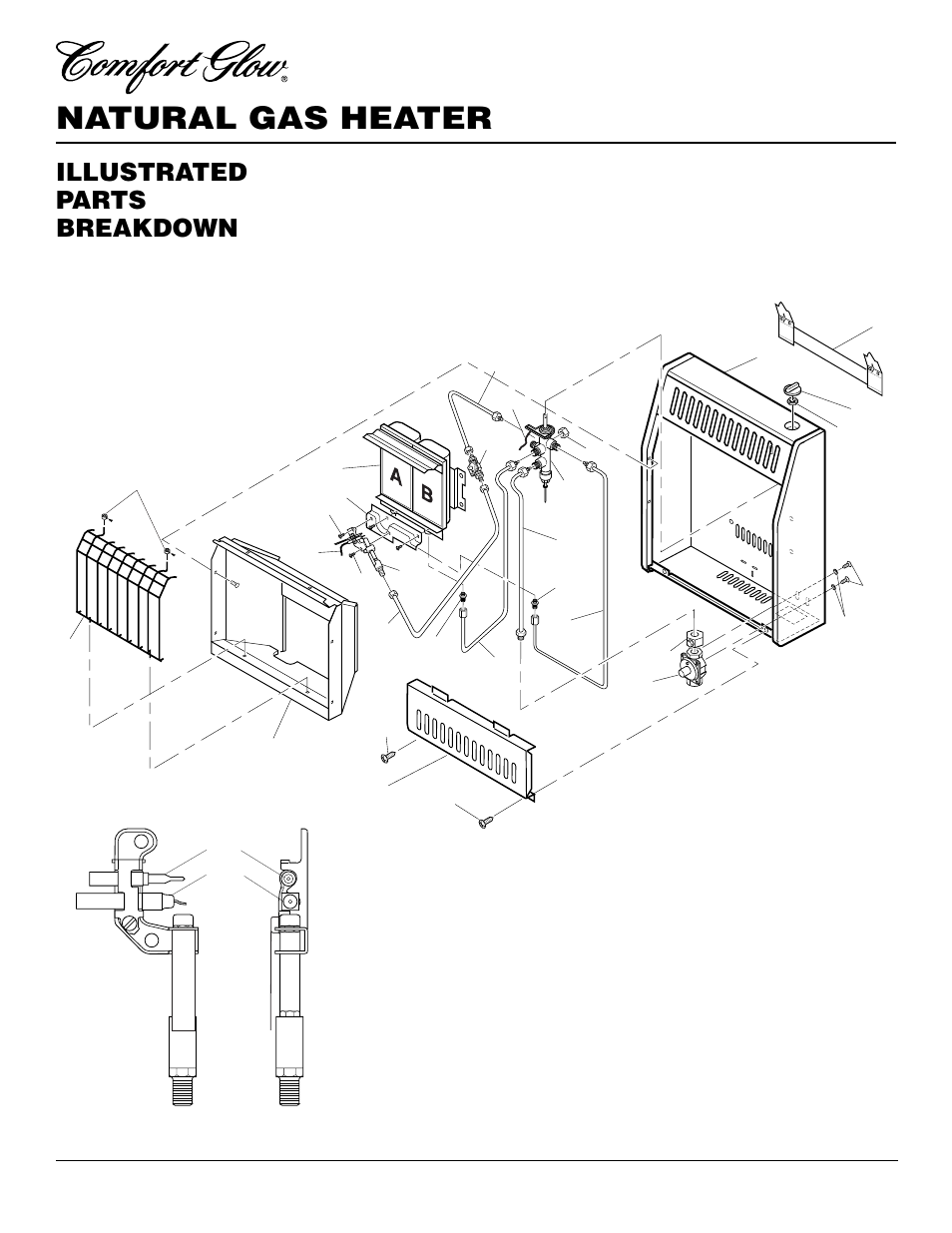 Natural gas heater, Illustrated parts breakdown | Desa CGR2N User Manual | Page 18 / 20