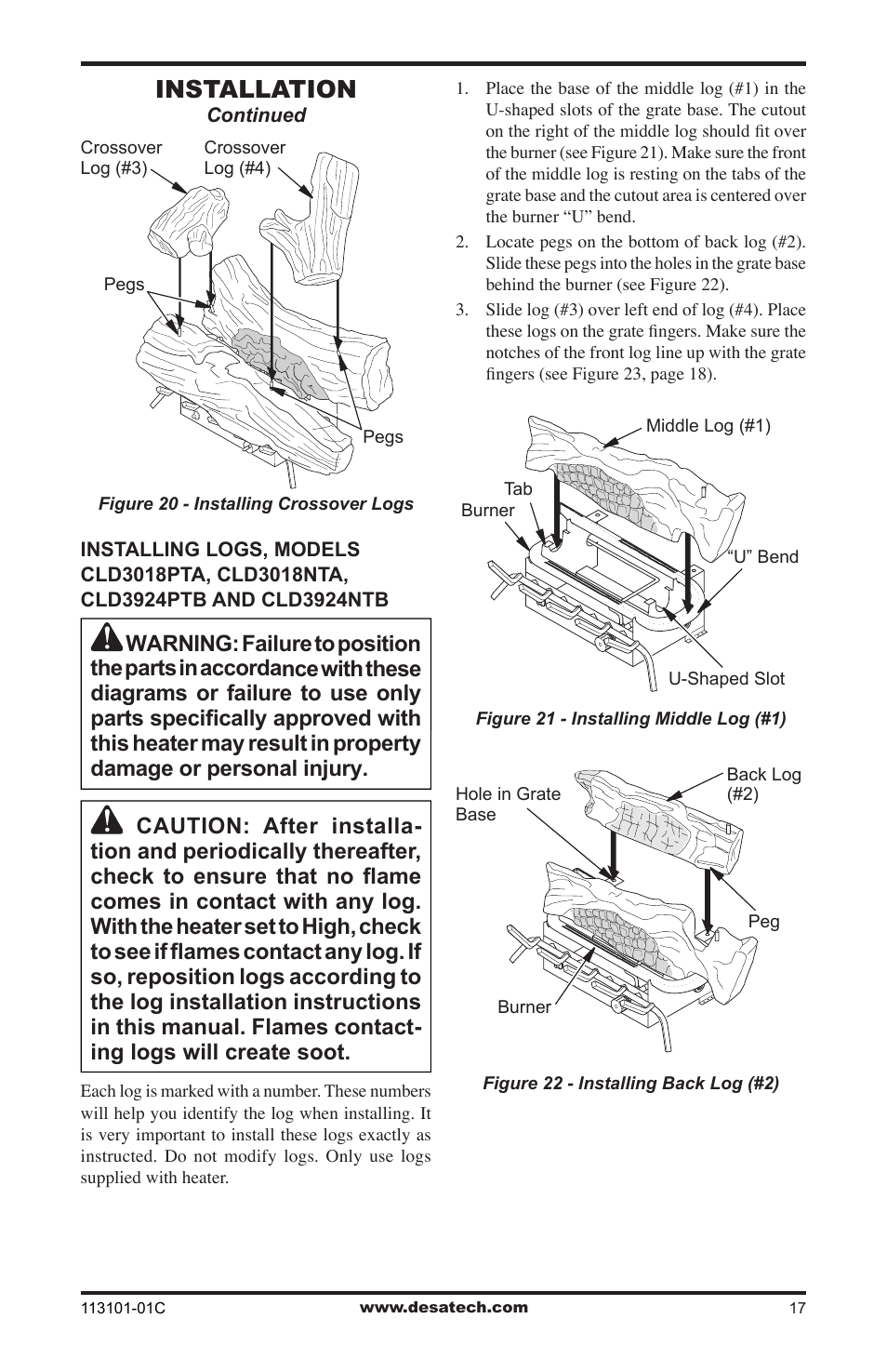 Installation | Desa CGS2718NA User Manual | Page 17 / 36
