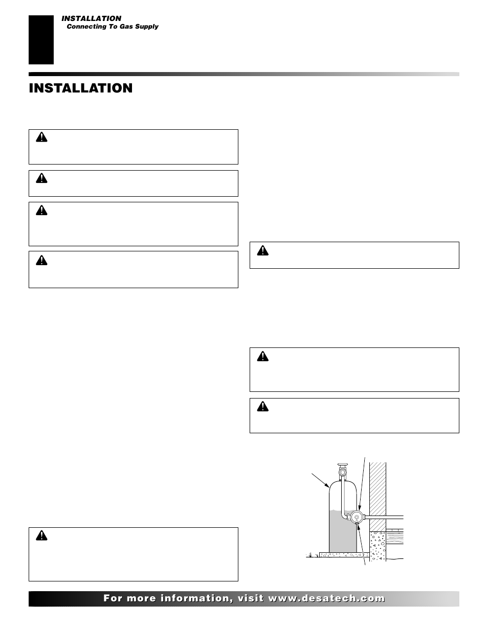 Installation, Continued | Desa "R" Models User Manual | Page 12 / 40