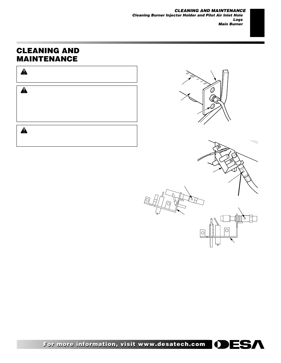 Cleaning and maintenance | Desa "R" Models User Manual | Page 23 / 40