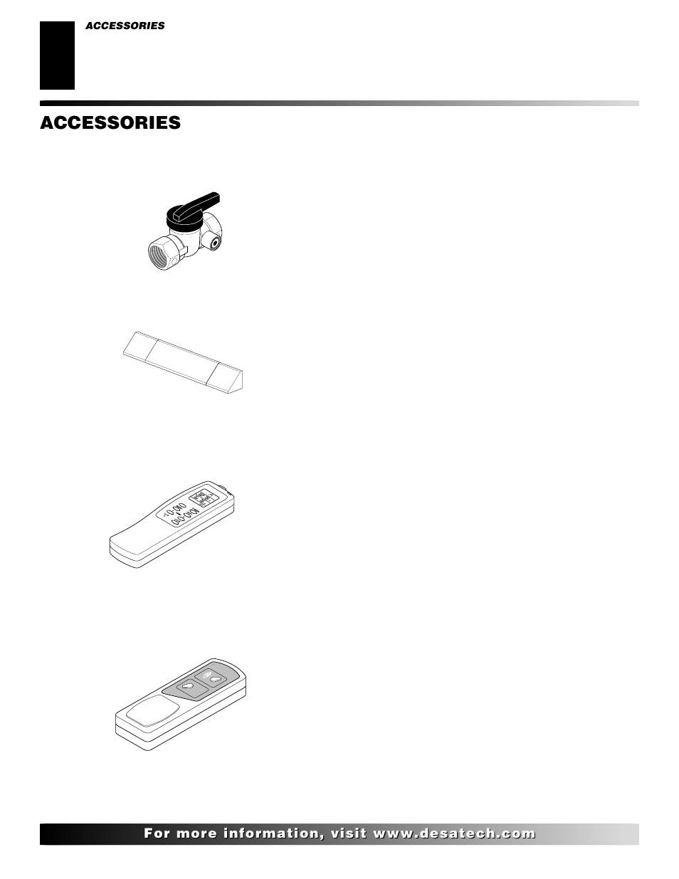 Accessories | Desa "R" Models User Manual | Page 36 / 40