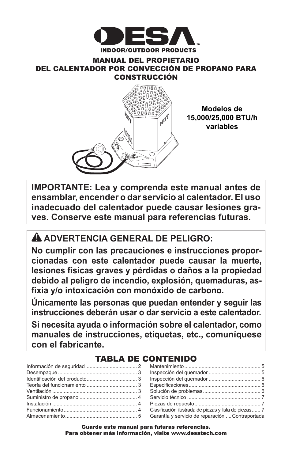 Desa Btu User Manual | Page 9 / 16