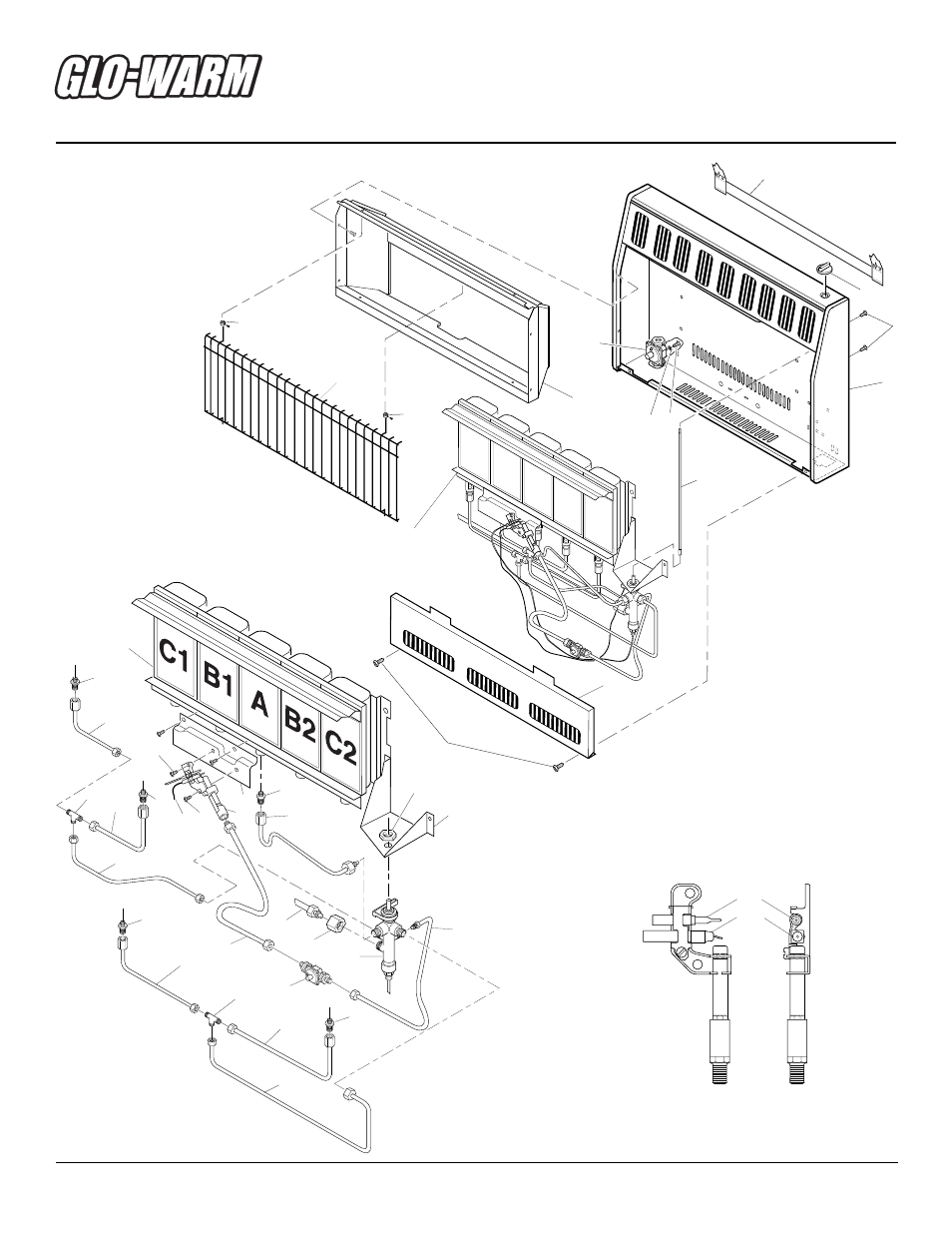 Infrared natural gas heater, Illustrated parts breakdown, Fa-5b | Burner assembly, Ods/pilot assembly | Desa FAS-3B User Manual | Page 22 / 28