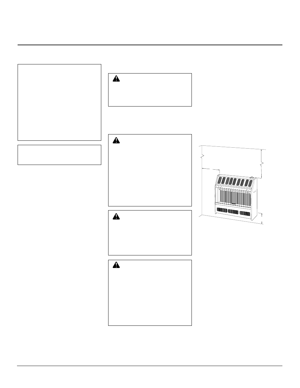 Owner’s manual, Installation, Check gas type | Installation items, Locating heater | Desa FAS-3B User Manual | Page 7 / 28