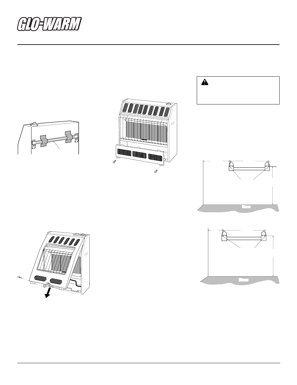 Infrared natural gas heater, Installation, Continued | Installing heater to wall, Methods for attaching mounting bracket to wall, Marking screw locations, Mounting bracket | Desa FAS-3B User Manual | Page 8 / 28