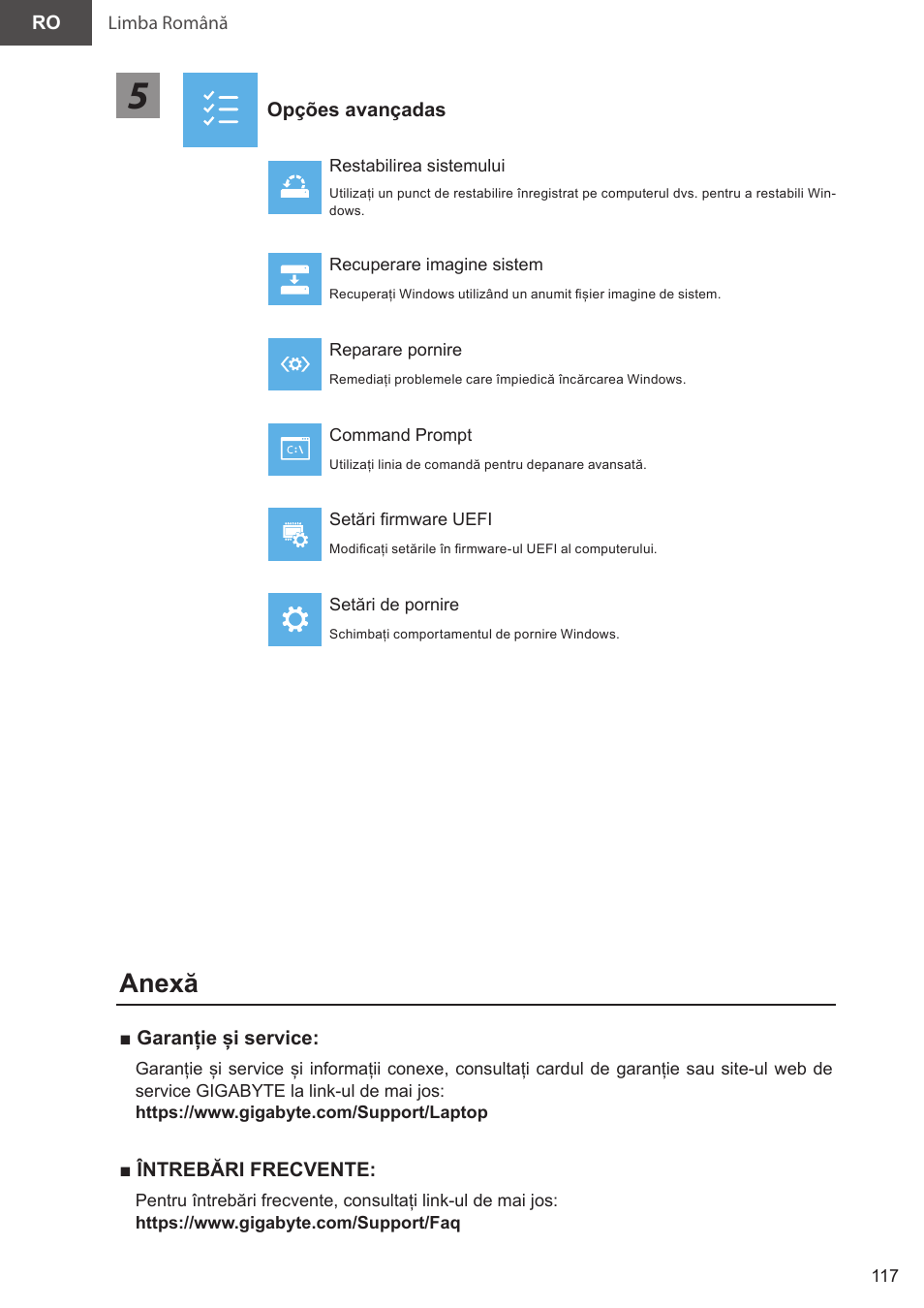 Anexă | GIGABYTE 15.6" AORUS 15 Gaming Notebook (Black) User Manual | Page 117 / 154