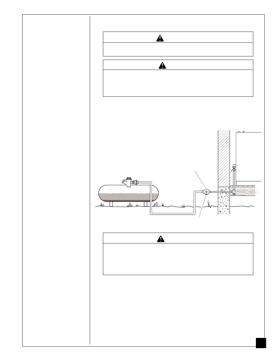 Installing heater, Caution, Warning | Desa CGB35P User Manual | Page 11 / 40