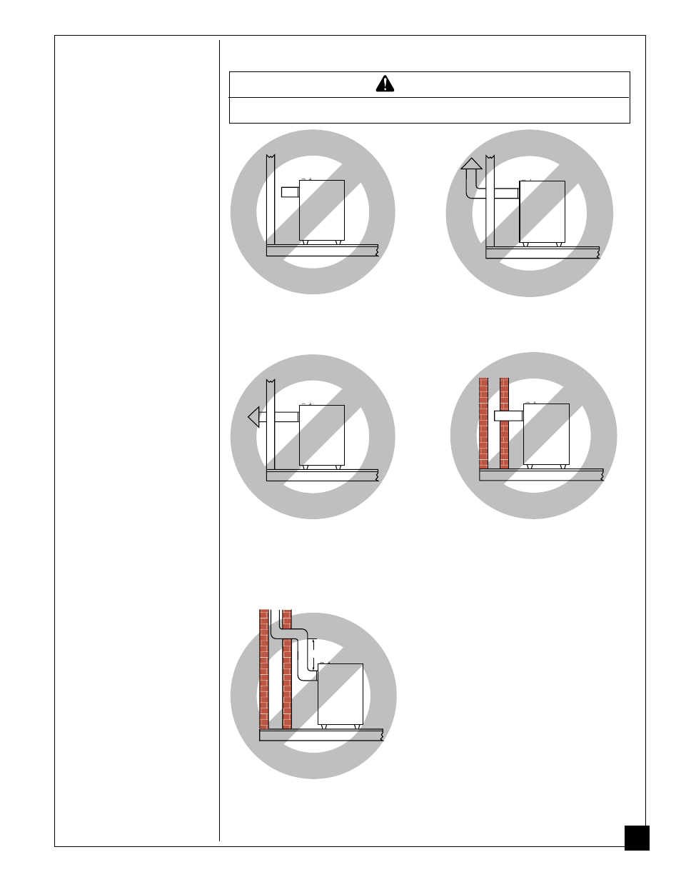 Installing heater, Warning, Continued | Desa CGB35P User Manual | Page 9 / 40