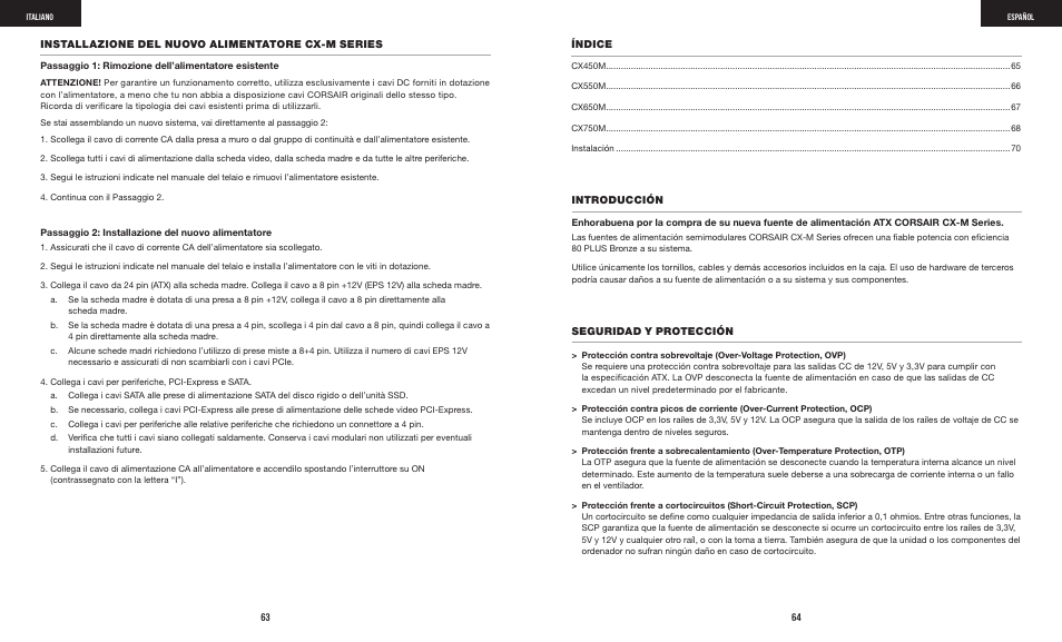 Corsair CX-M Series CX750M 750W 80 PLUS Bronze Semi-Modular Power Supply User Manual | Page 34 / 79