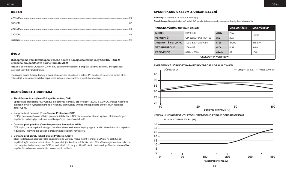 Corsair CX-M Series CX750M 750W 80 PLUS Bronze Semi-Modular Power Supply User Manual | Page 45 / 79