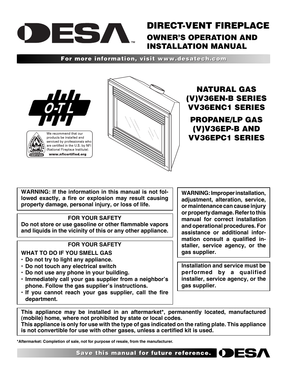 Desa (V)V36EN-B User Manual | 38 pages