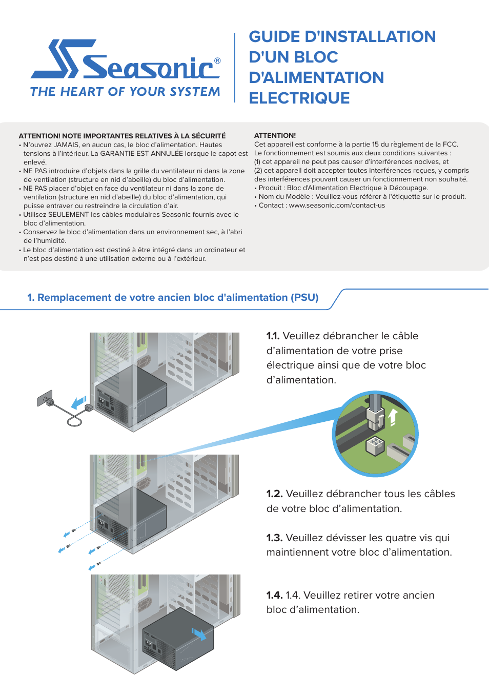 SeaSonic Electronics GX-1000W 80-PLUS Gold PCIE5 Modular Power Supply User Manual | Page 13 / 96