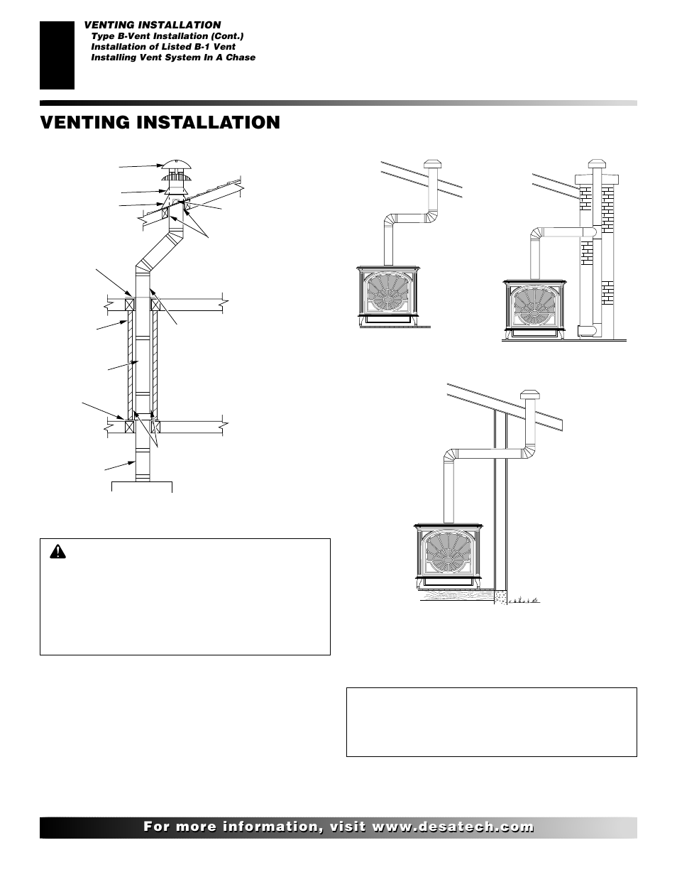 Venting installation, Continued | Desa SBVBN(C) User Manual | Page 10 / 36