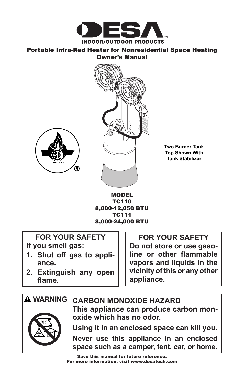 Desa 050 BTU User Manual | 32 pages