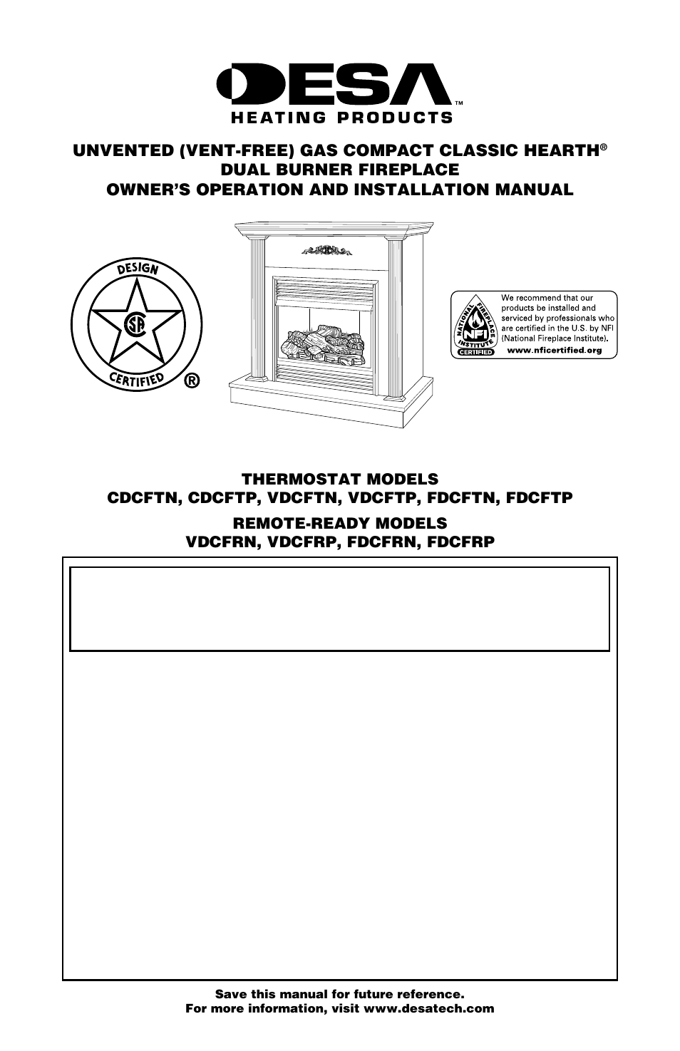 Desa FDCFRN User Manual | 44 pages