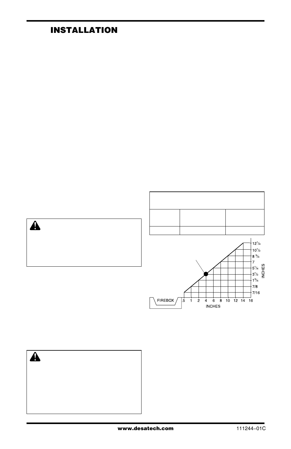 Installation | Desa FDCFRN User Manual | Page 10 / 44