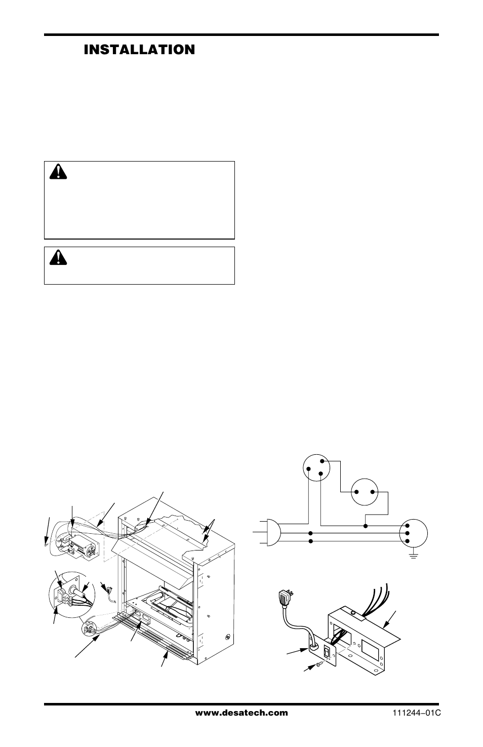 Installation, Continued | Desa FDCFRN User Manual | Page 14 / 44