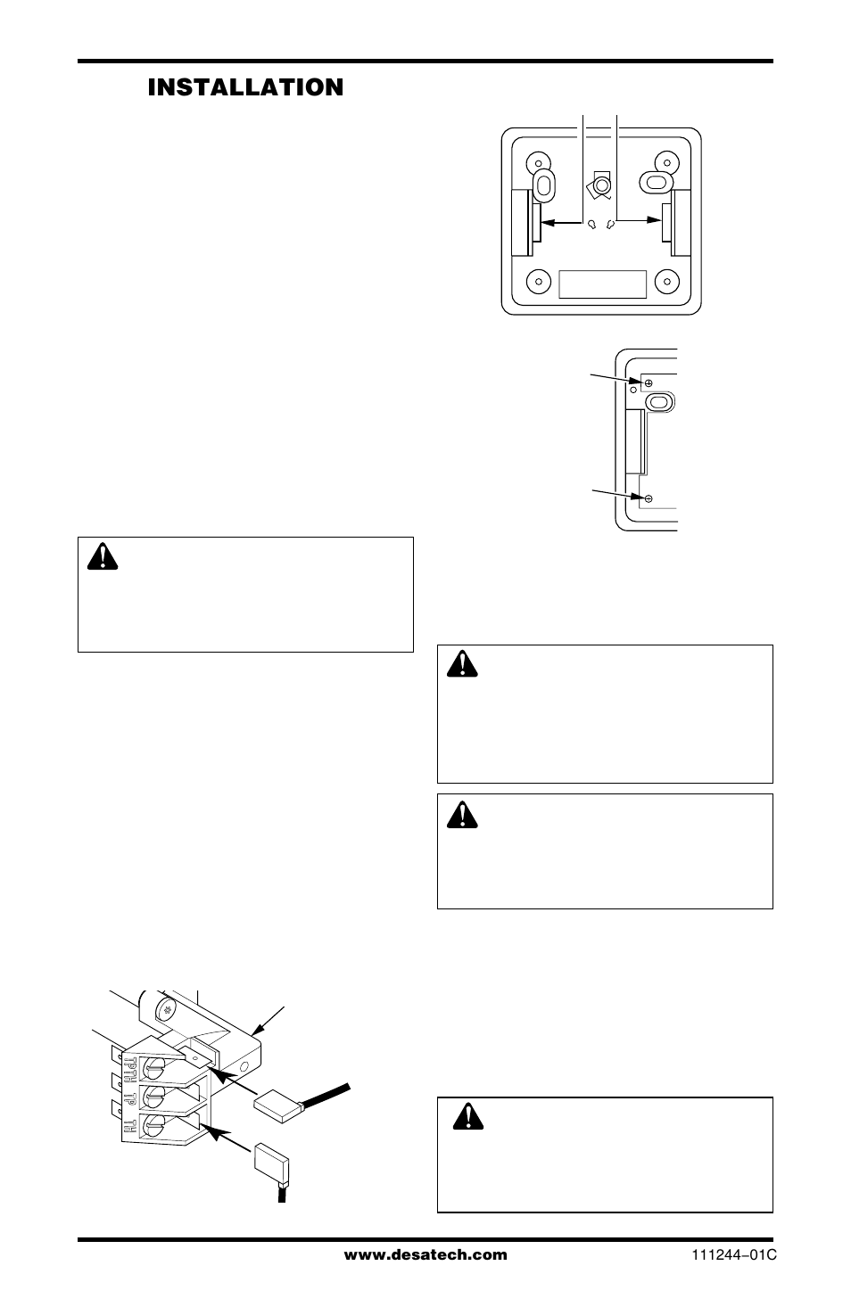 Installation | Desa FDCFRN User Manual | Page 20 / 44