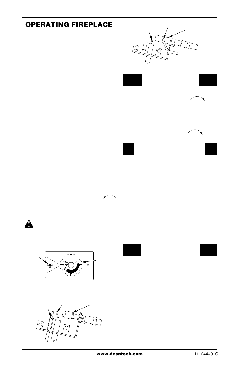 Operating fireplace | Desa FDCFRN User Manual | Page 22 / 44