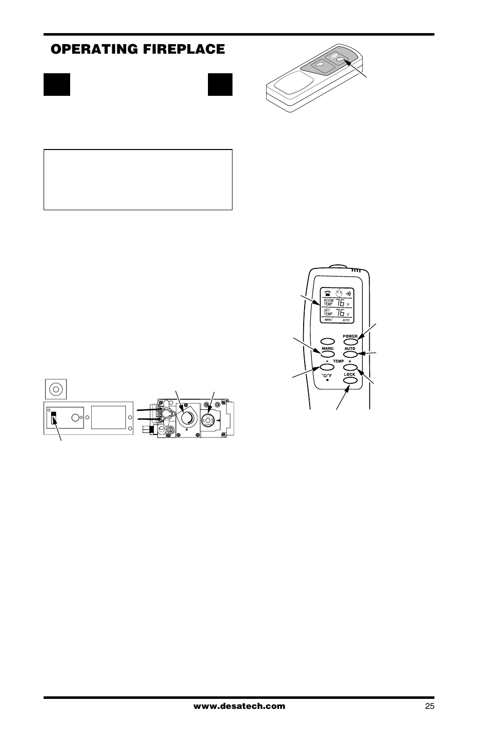 Operating fireplace, Continued | Desa FDCFRN User Manual | Page 25 / 44