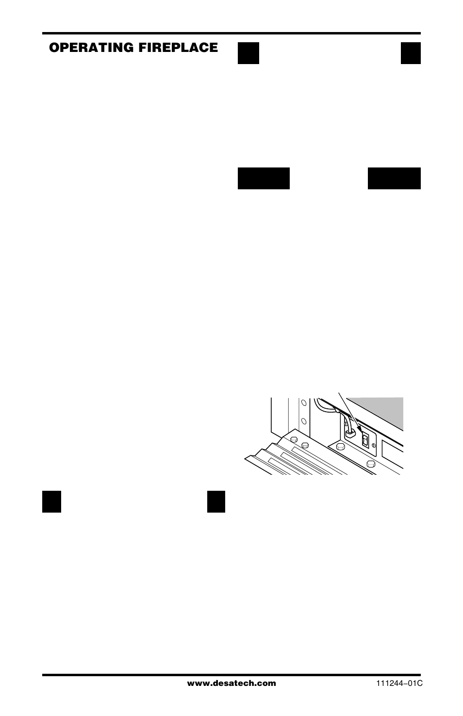 Operating fireplace | Desa FDCFRN User Manual | Page 26 / 44