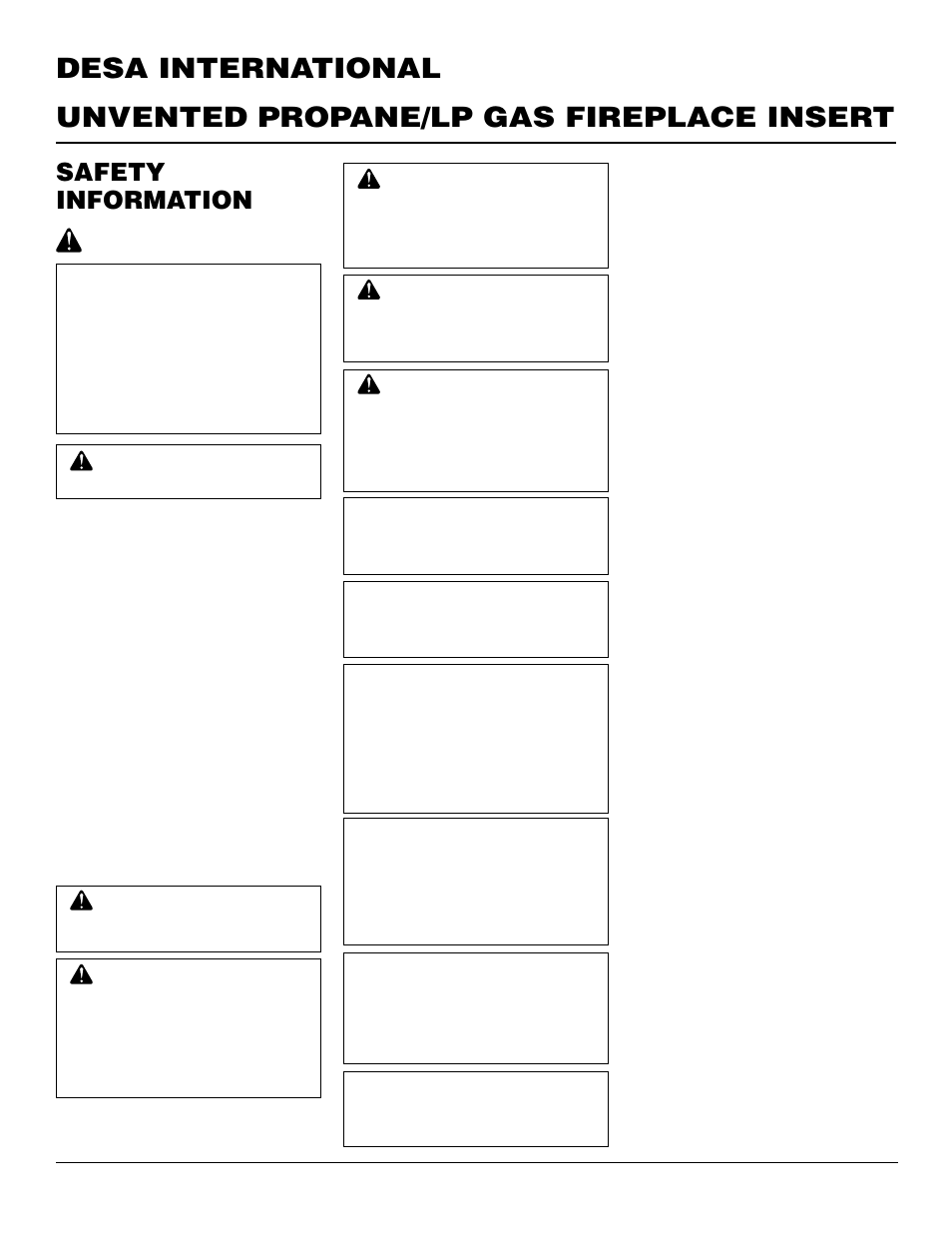 Safety information | Desa VI33PR User Manual | Page 2 / 28