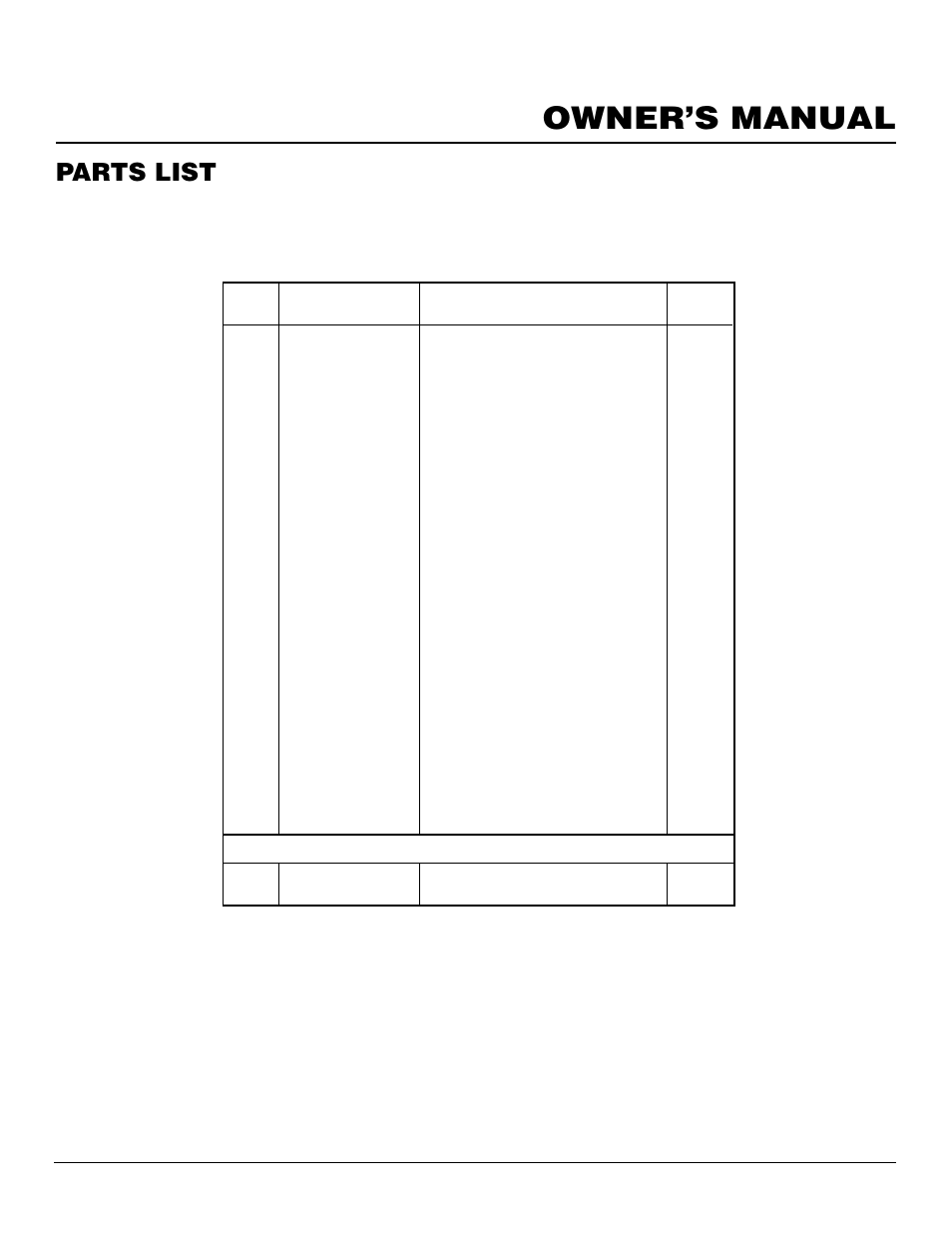 Owner’s manual, Parts list, Fireplace insert vi33pr | Desa VI33PR User Manual | Page 25 / 28
