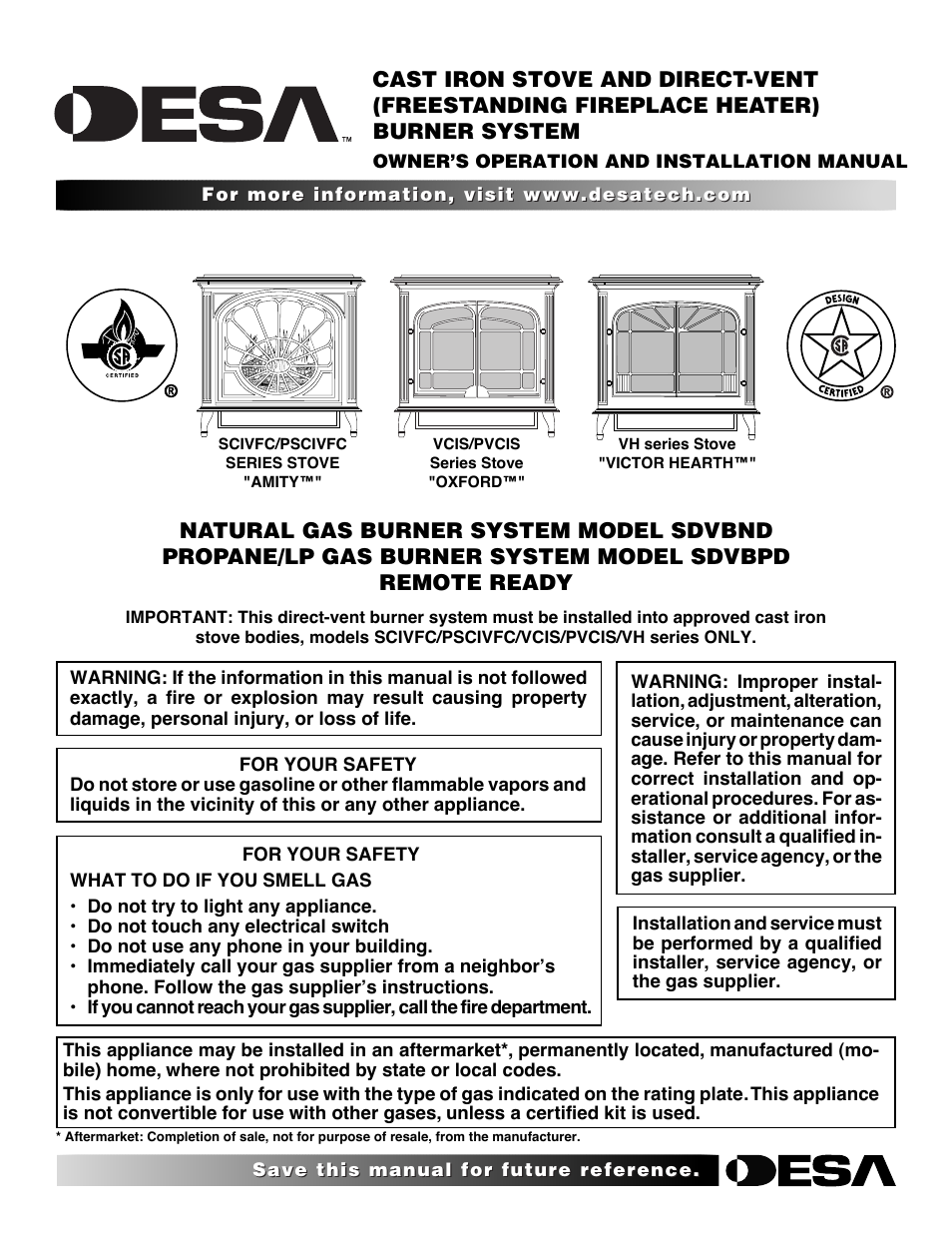 Desa SDVBPD User Manual | 42 pages