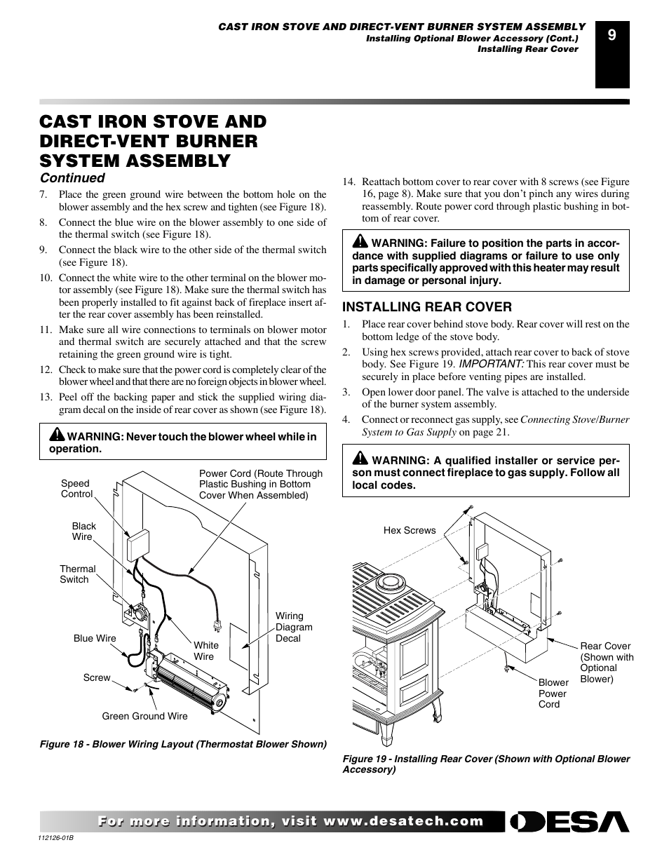 Continued | Desa SDVBPD User Manual | Page 9 / 42